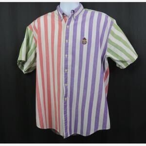 Vintage 90s chaps color block button down  size L